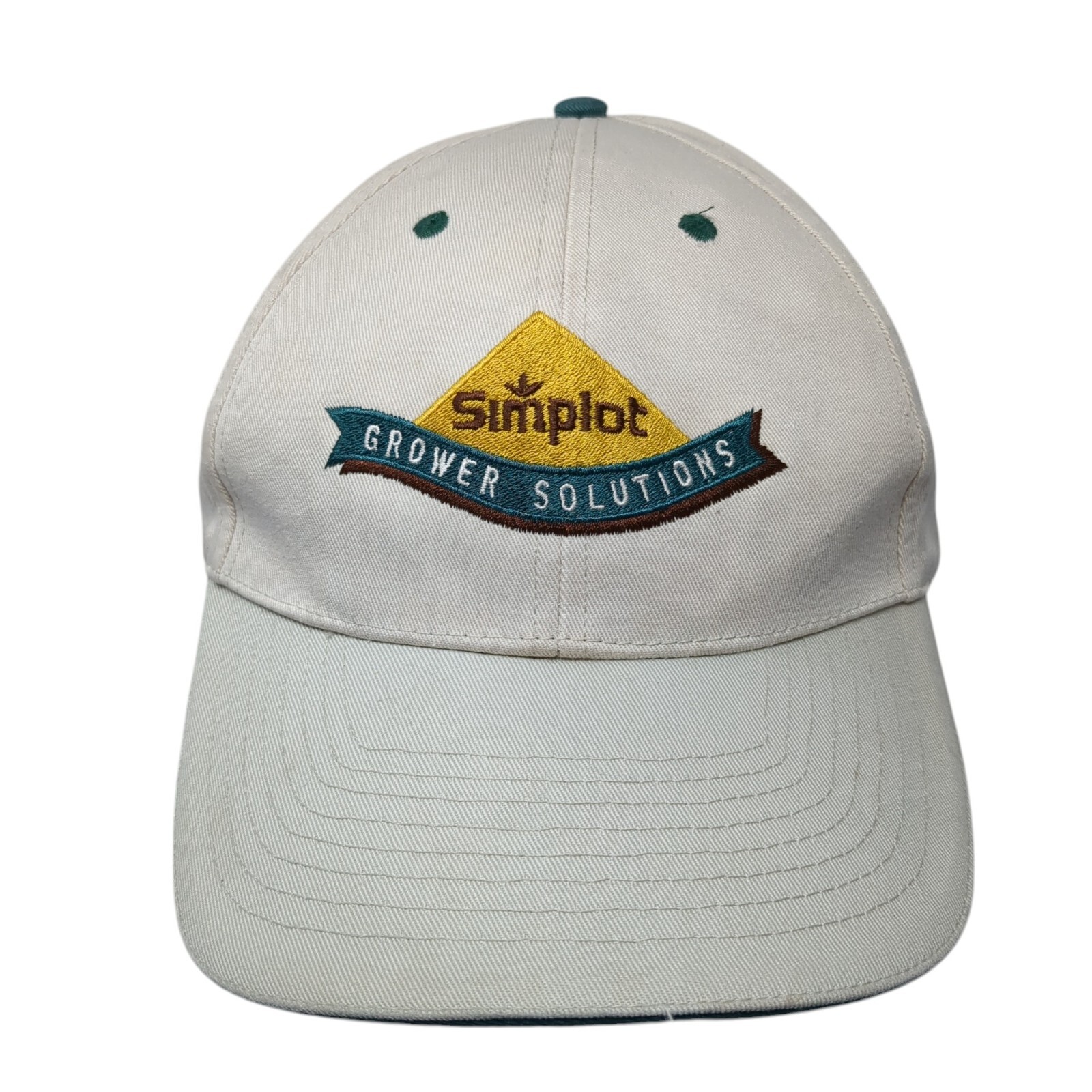 Simplot Grower Solutions Slideback Hat Tan One Si… - image 1