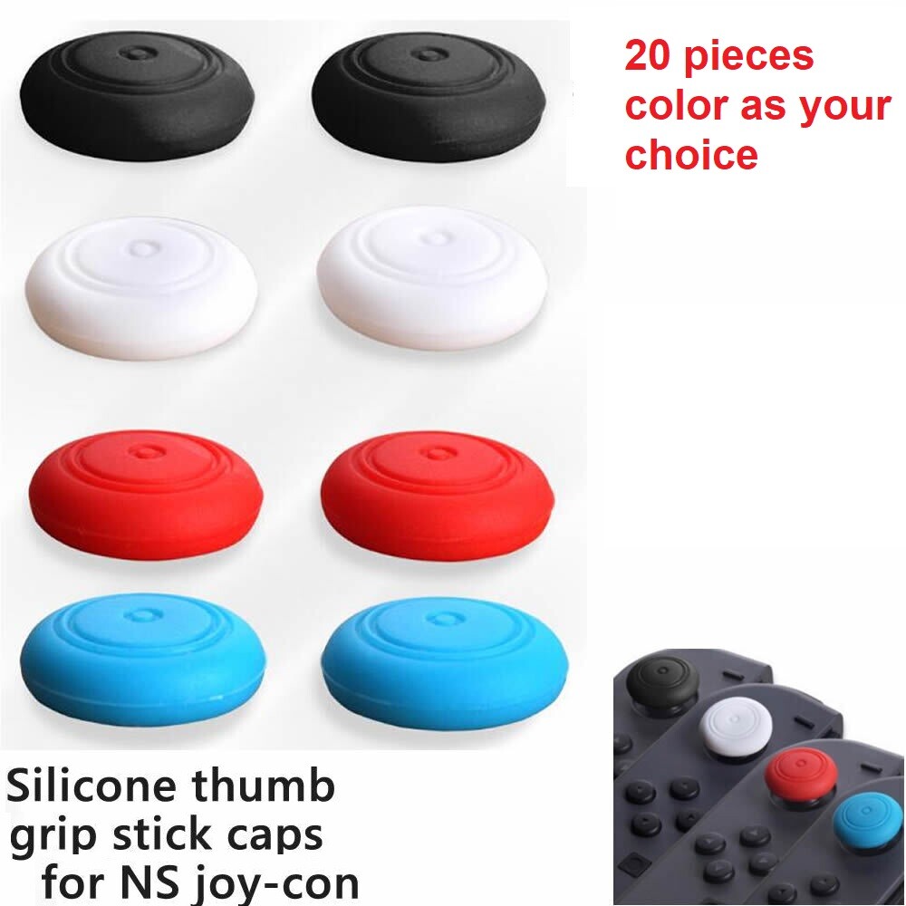 20pcs Silicone Thumb Grip Joystick Cap for Nintendo Switch Joy-Con  Controller