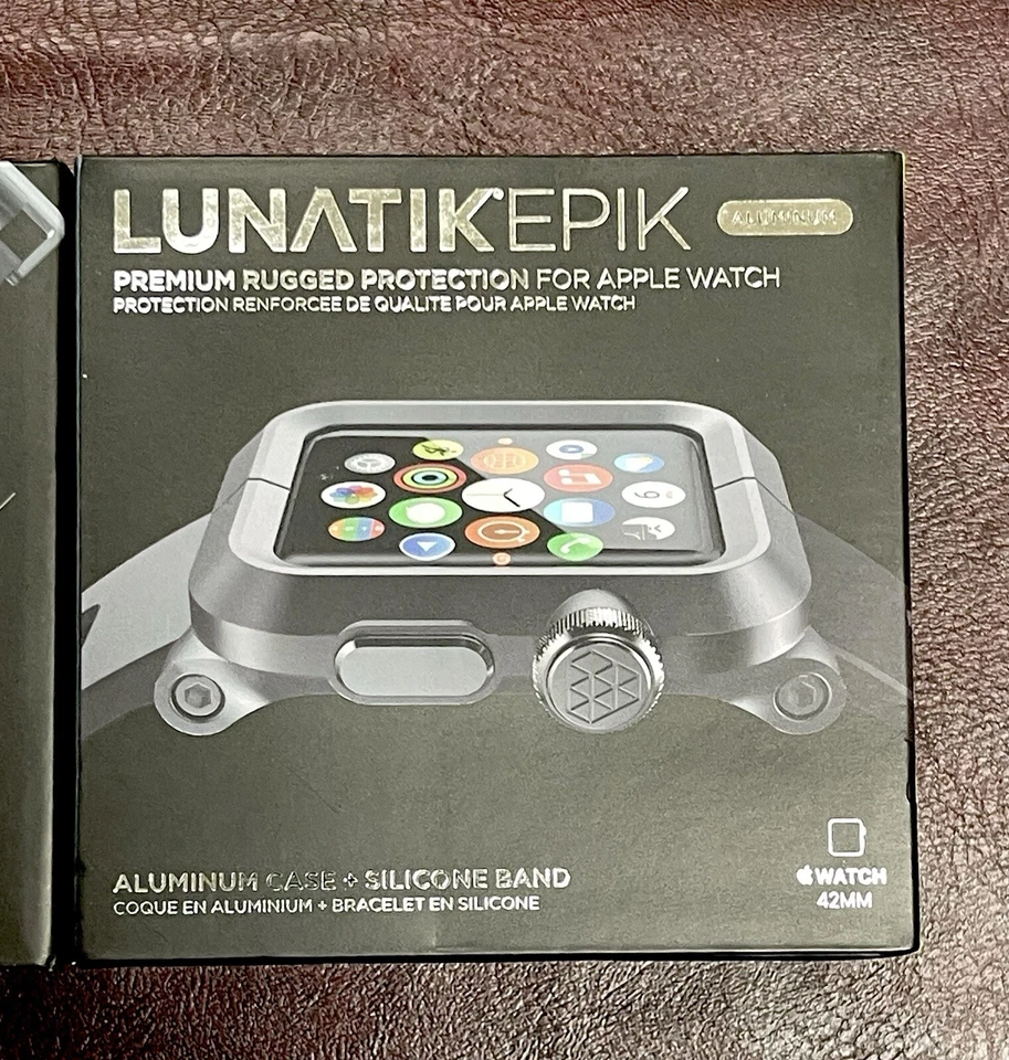 LUNATIK EPIK 001 Funda y Correa para Apple Watch Series 1 42mm Negro Silicona Lote X3 Foto 2 de 4