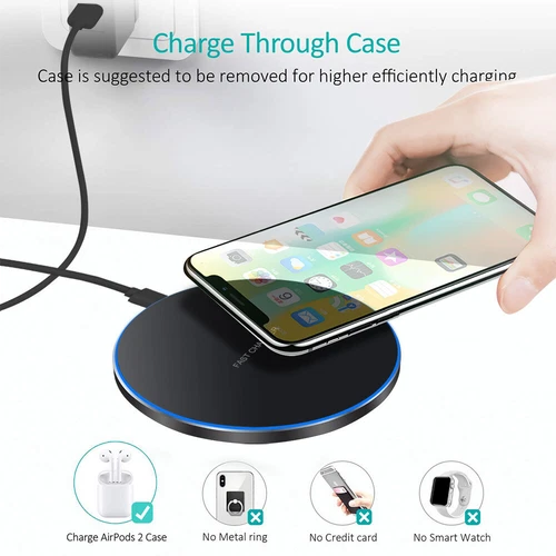 US 30W Wireless Charger Fast Charging Pad Mat For iPhone 16 15 14 13 12 Pro Max - Picture 13 of 23