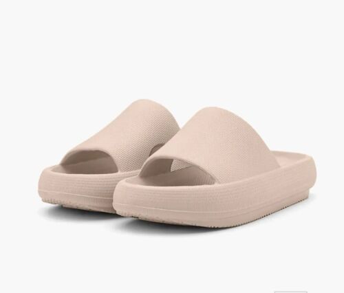 Pummys - Originals Damen Hausschuhe, Beige Gr. 36/37, Hausschuhe, Badelatschen