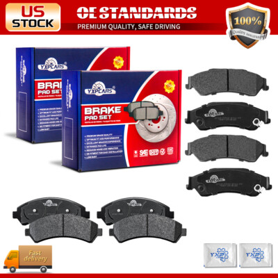 Front Rear Ceramic Brake Pads for Chevy Blazer S10 Jimmy Sonoma Hombre Bravada