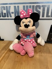 Plush Disney Minnie Mouse Talking Singing Doll Light Up Bow 14 Inches Working