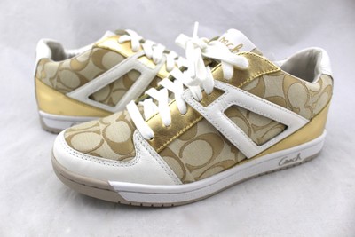 coach gold sneakers