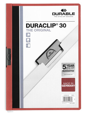 25 Stück DURABLE Klemm-Mappe DURACLIP® 30, Hartfolie, bis 30 Blatt farbiger mix 25 Stück DURABLE Klemm-Mappe DURACLIP® 30, Hartfolie, bis 30 Blatt farbiger mix