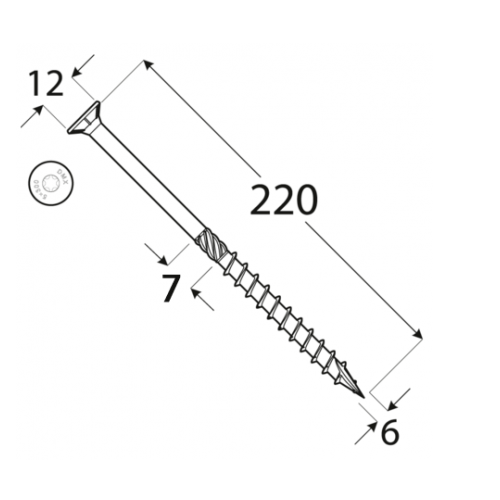 Holzschrauben Senkkopf Torx Schrauben Ø 4 - 8 mm Zimmerer TX Holz mit Zulassung - Bild 44 von 60