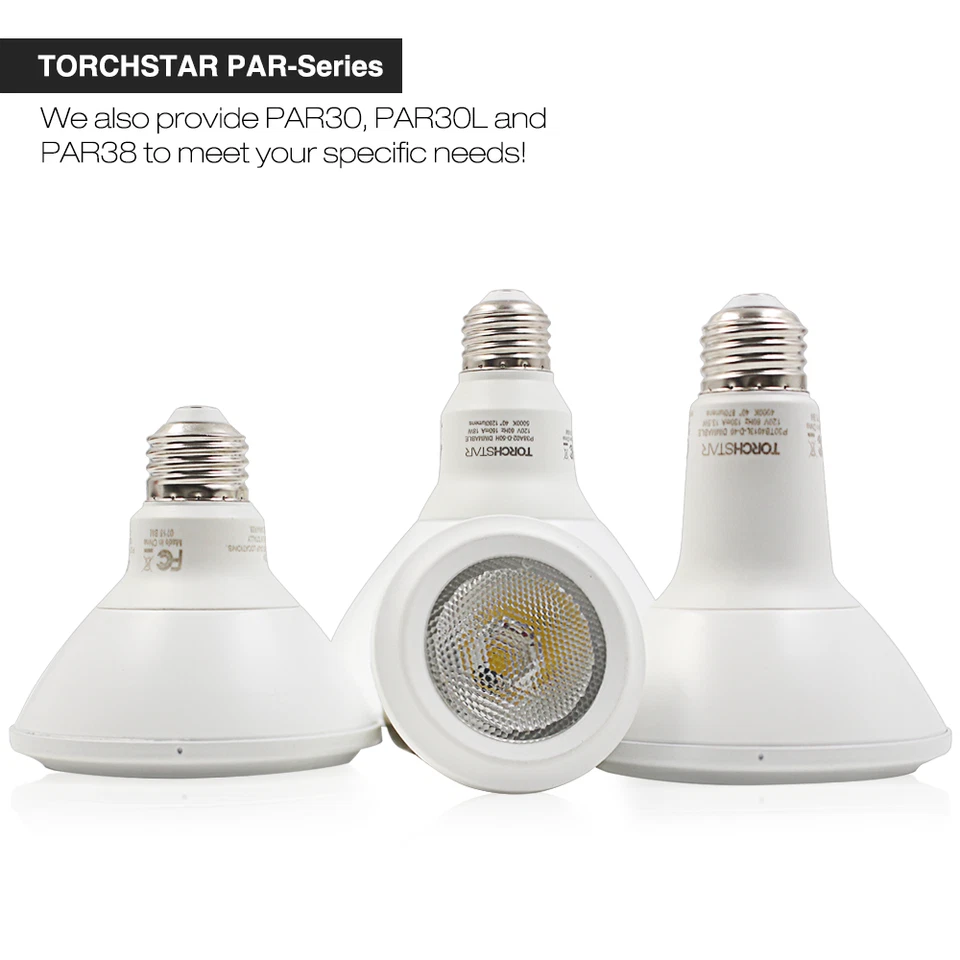 Упаковка из 4 светодиодных ламп с регулируемой яркостью 8 Вт PAR20, 4000K холодный белый - Изображение 2 из 4