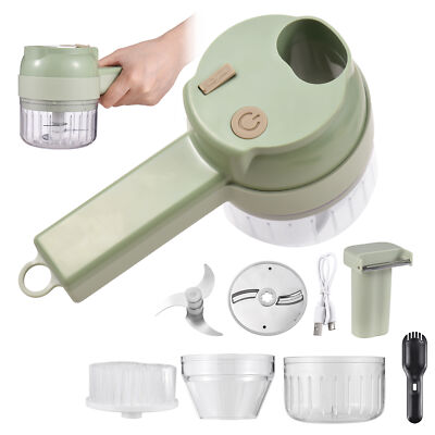 4 In 1 Handheld Electric Vegetable Cutter Multifunction Vegetable Fruit Slicer