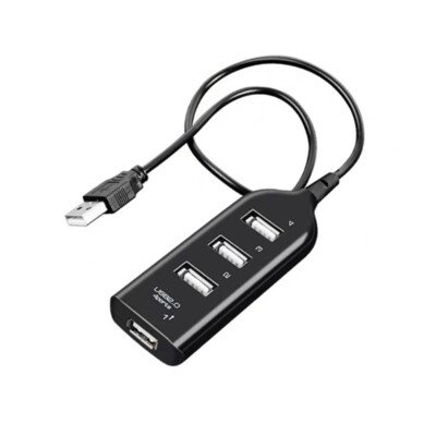 H26 USB Hub 4 Port Verteiler Splitter USB verlängerung 40cm 480Mbs für PC Laptop