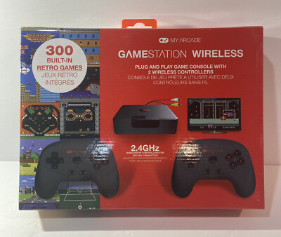 My Arcade Gamestation W/Wireless Controllers 300 Retro Style