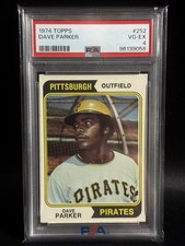 ⚾️💛🖤 Dave Parker 1974 Topps #252 RC PSA Graded Rookie HOF Pirates