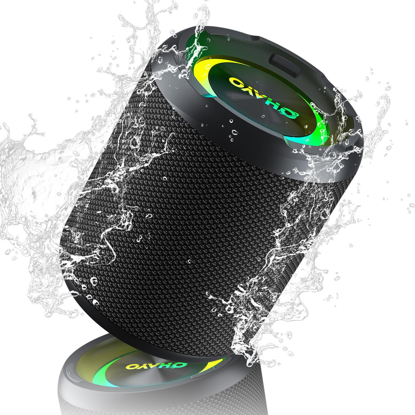 40W Wireless Bluetooth Speaker with Lights, IPX7 Waterproof, Stereo Sound