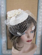 Ivory Fascinator Hat Headpiece Cocktail Wedding Party