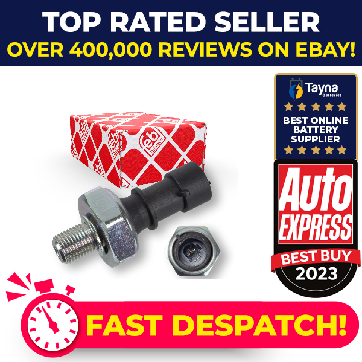 Oil Pressure Switch fits OPEL ASTRA 1.7D 2007 on Z17DTR 097375663 1252577 Febi