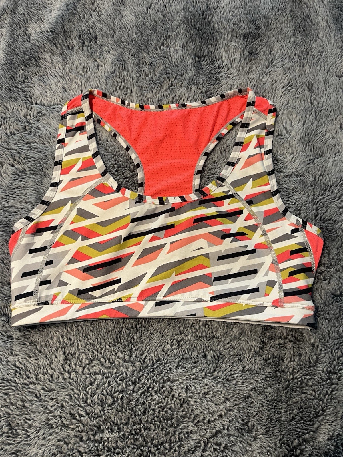 EUC Fabletics Geometric Pattern Racerback Sports … - image 1