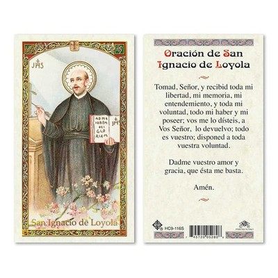 Oracion de San Ignacio de Loyola Laminated Prayer Cards - Pack of 25 - HC9-116S