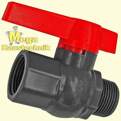 PVC Gewinde Fitting Kugelhahn Außengewinde Innengewinde AG IG Kunststoff Pool