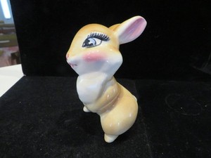 RARE Vintage 1940s Disney Miss Bunny Thumper Pottery Figurine Evan Shaw 4" Tall