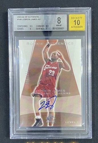 2003-04 Upper Deck SP Authentic Lebron James #148 RC Rookie /500 BGS 10 Auto