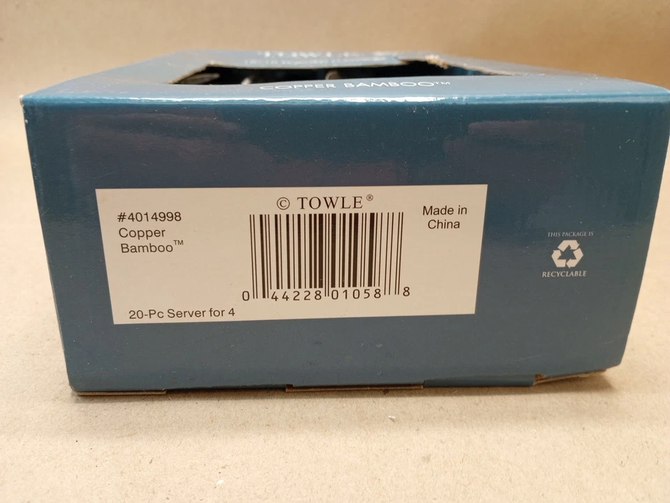 Towle Plateros 20 piezas. Juego de cubiertos 4014998- cobre bambú Foto 3 de 4