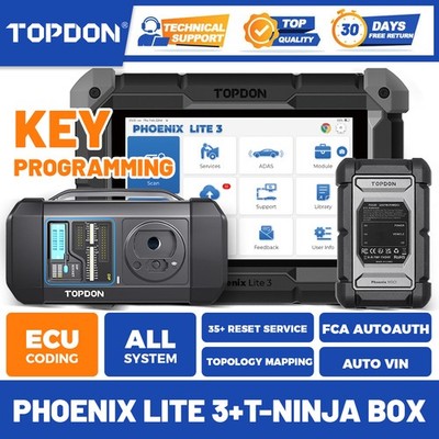 2026 TOPDON Phoenix Lite 3 + T-ninja Box Diagnostic Scanner with Key Programmer