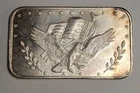 1 oz .999 Fine Silver Art Bar ~ Flag and Eagle Silver Trade Unit