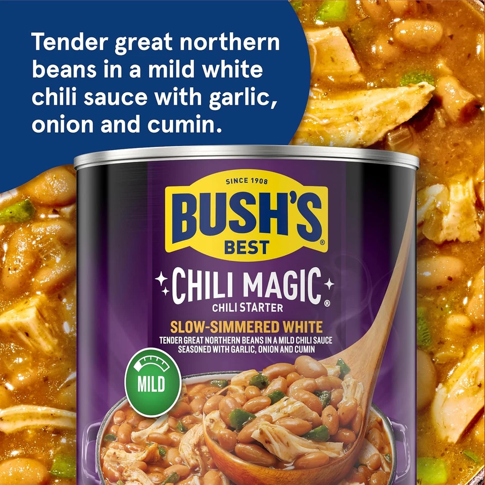 Arrancador mágico de chile blanco enlatado a fuego lento 15,8 OZ, fuente de pr a base de plantas Foto 4 de 4