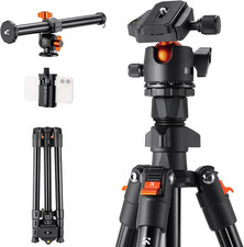 K F Concept 76 Inch Camera Tripod with Rotatable Multi-Angle Center Column,Light
