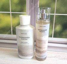 bath and body works sunwashed santal shower gel and fine fragrance mist