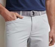 New 98 PETER MILLAR Crown Performance O-RING Belt Gale Gray Grey L Large
