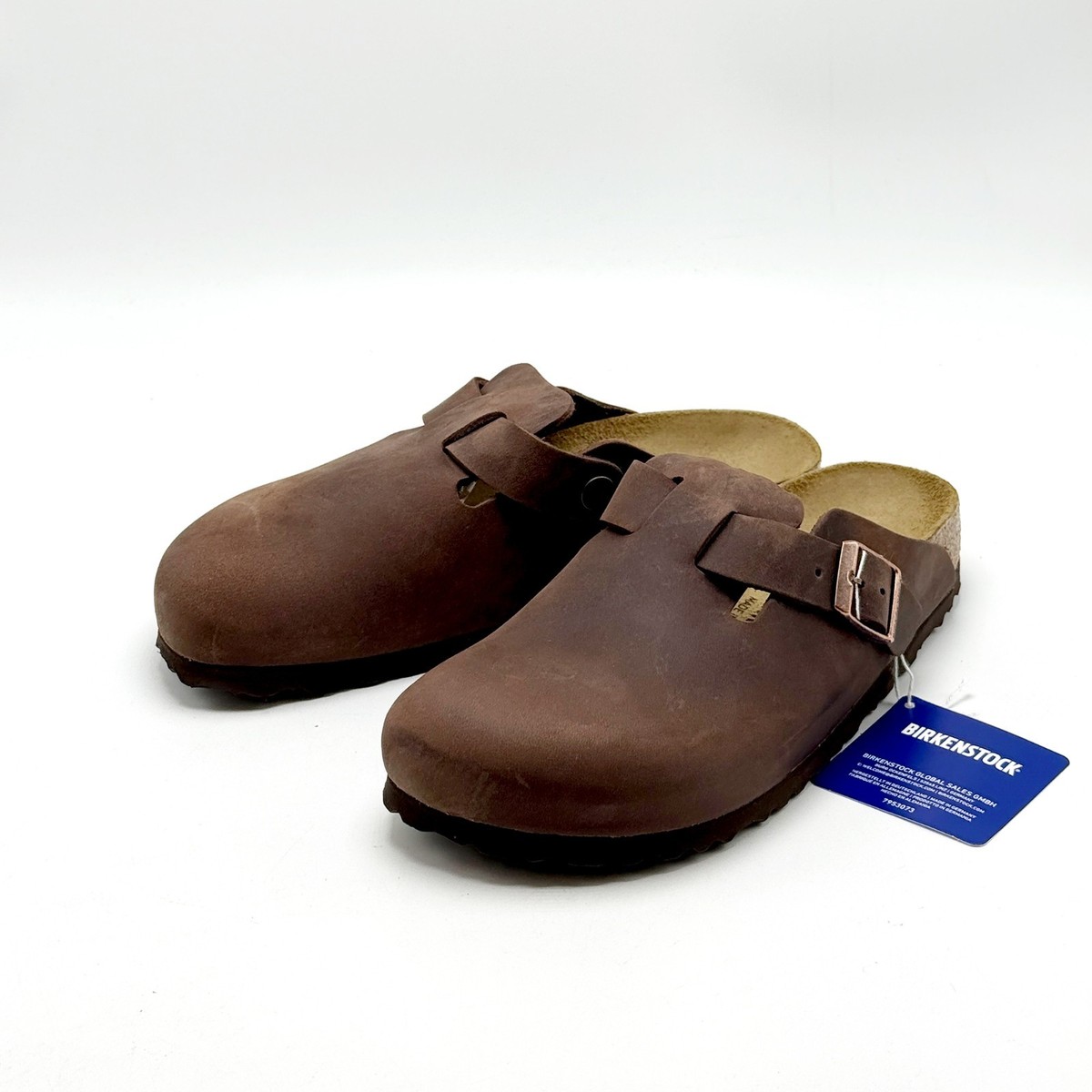 NEW* Unisex BIRKENSTOCK Boston Oiled Leather Sandal Slipper HABANA