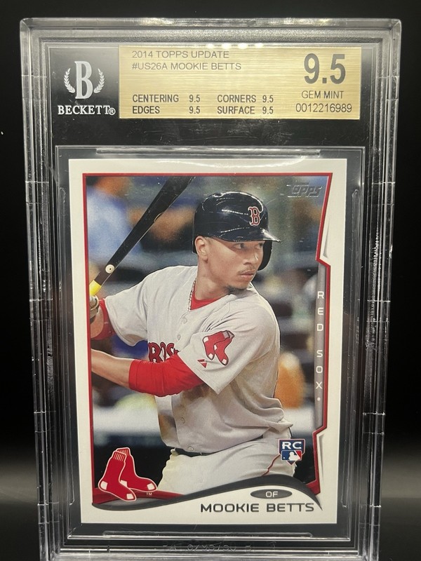 2014 Topps Update Series #US-26 Mookie Betts Batting RC Rookie BGS 9.5 GEM MINT