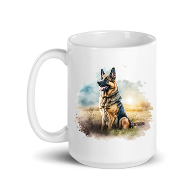 German Shepherd Dog Coffee Mug - 15 oz, Style G1
