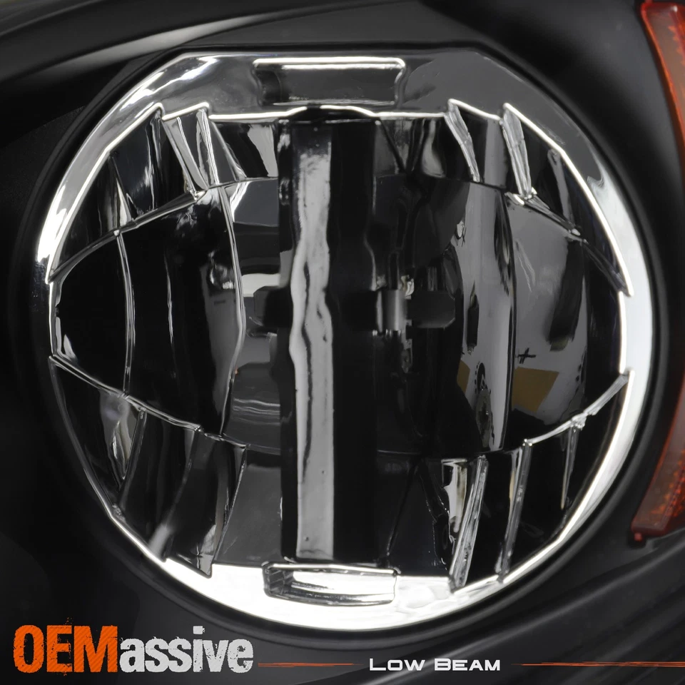 For 04-17 Volvo VNL straight/tractor truck Black Housing LED Headlights Headlamp - Image 4 of 4