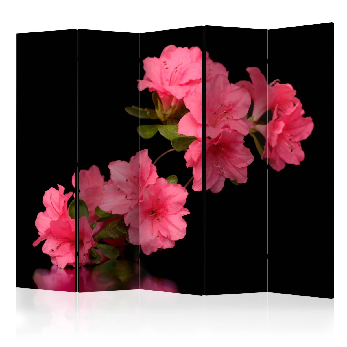 Paravent 5 volets grand format 172x225cm séparateur de pièce noir
