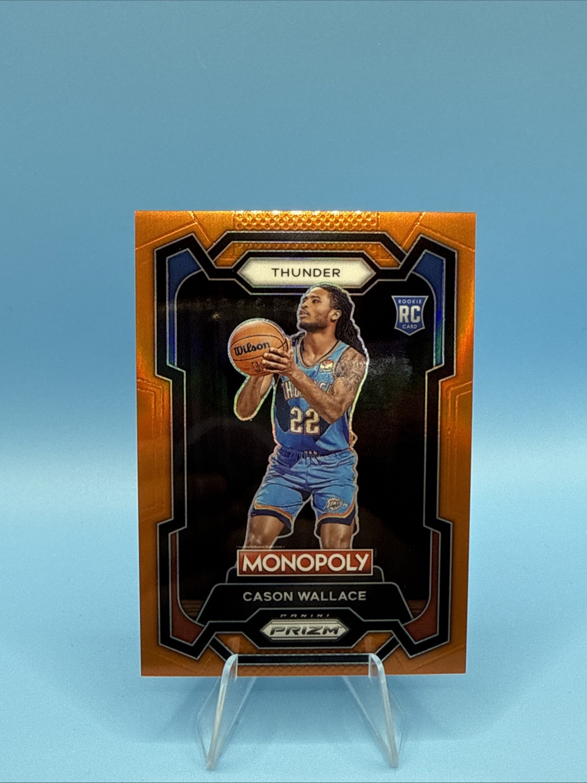 2023-24 Panini Prizm Cason Wallace #139 (RC) Monopoly Prizm Orange 🍊 25/124