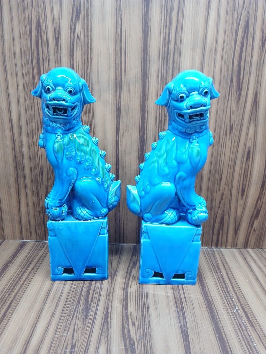 25+ Blue Dog Porcelain & Pottery Antique Chinese Figurines