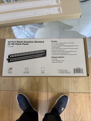 TRENDnet TC-KP48S 48-Port Blank Keystone Shielded 2U HD patch Panel metal design