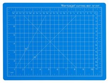9x12 inch Blue 5 Layers Premium Self-Healing Cutting Mat with 1/2 inch Grid