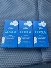 Lot 3  COOLA Organic Face Sunscreen SPF 30 Sunblock  Stick Tropical Coconut 9/25
