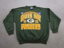 VTG 90s Green Bay Packers Division Champions Crewneck Sweatshirt Mens L Read