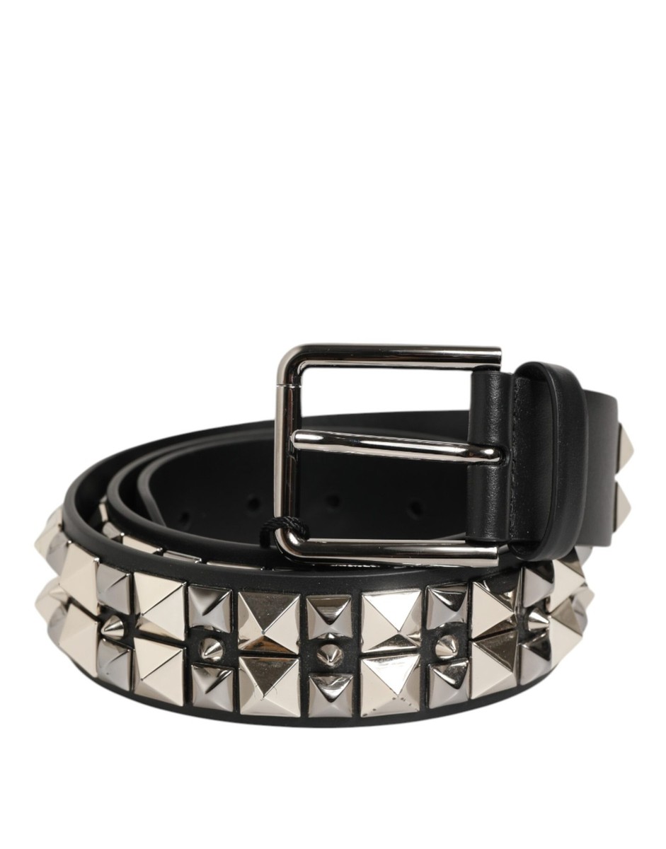 Dolce & Gabbana Black Belt with Silver Buckle Dolce Gabbana Belt Men 36 Black Silver Buckle | eBay main image 2