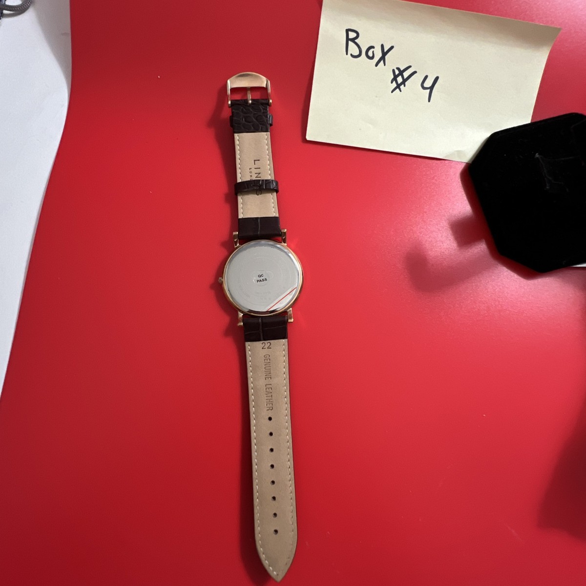 Links of London Noble Watch Mens 42mm Gold Tone Leather 6010.0327 New Battery Mens Links Of London Noble Watch 6010.0327 Quartz Brown  main image 2