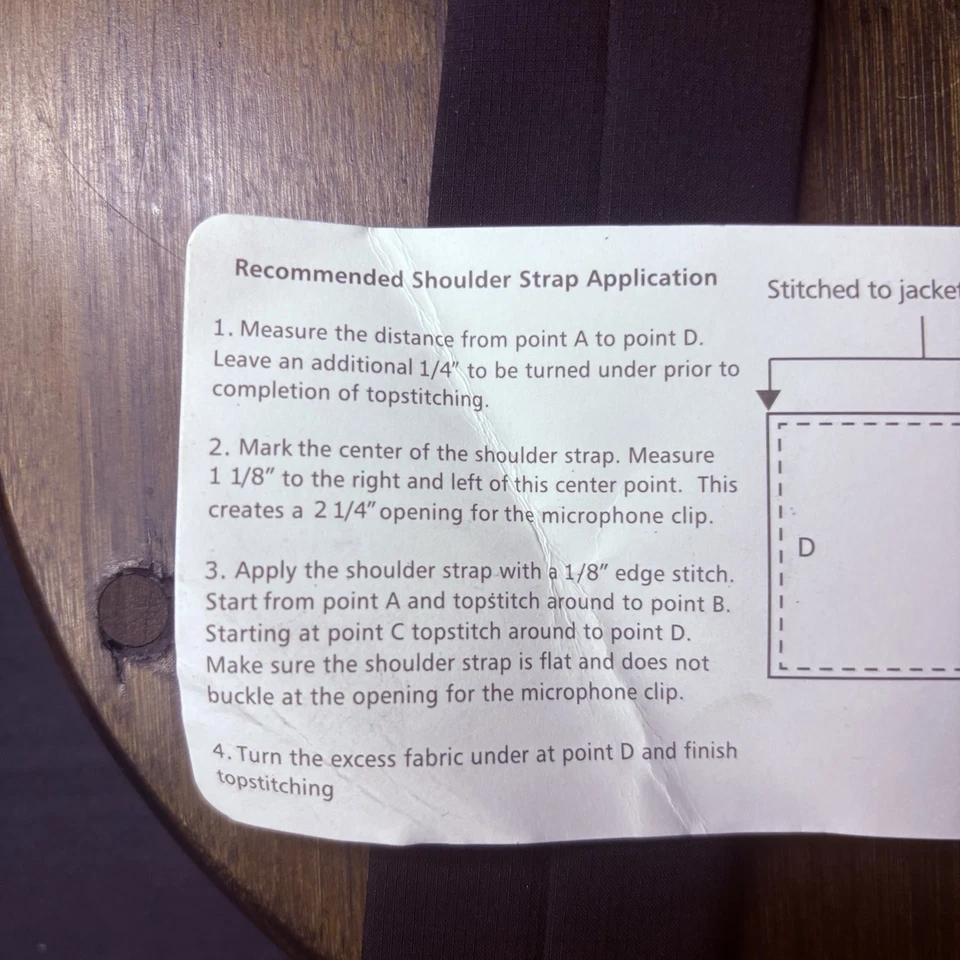 Sew-In Shoulder Straps For Jacket - Image 4 of 4