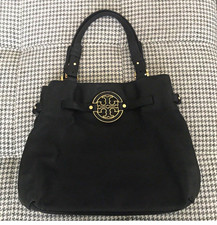 Tory Burch Amanda Tote Black Pebbled Finish Gold Hardware Logo w/ Dust Bag