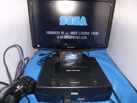 US Sega Saturn System Console in Box + Saroo Elite version SD loader 128GB READ