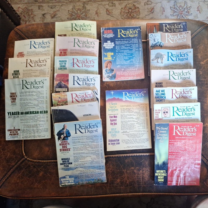 Lot of 18 Vintage Reader's Digest Art Cov '85 (3) '86 (7) '87 & '88 (1) '89 (7) 
