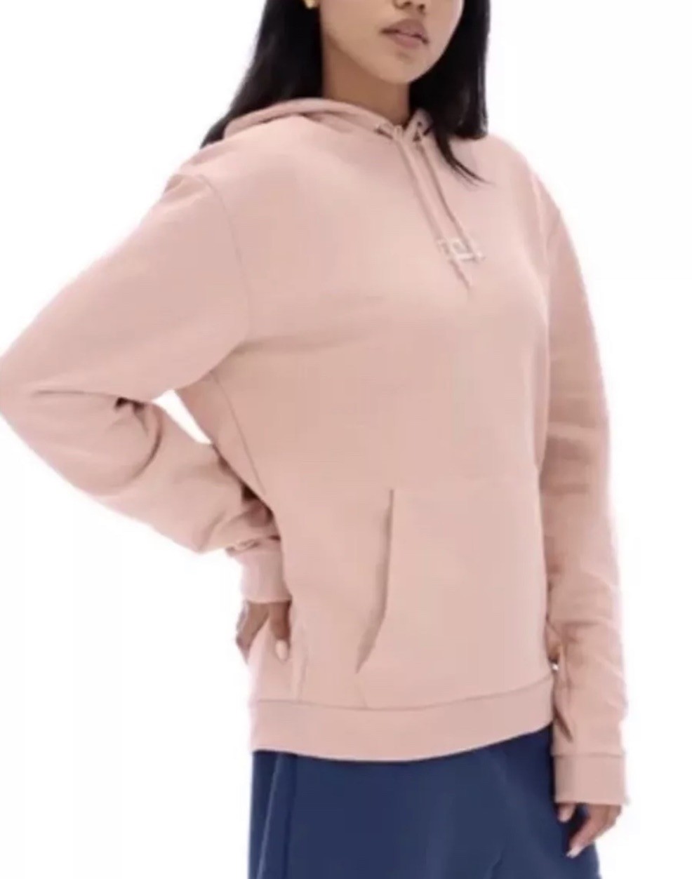 Felpa con cappuccio unisex Fila Lance in mogano rosa taglia XSmall nuova con etichette