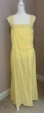 NEW Old Navy Women’s Fit & Flare Midi Dress Yellow Size Large TALL NWT