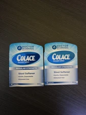 2 PACK Colace Regular Strength Stool Softener, 100 mg Capsules 20 ct EXP 11/2025